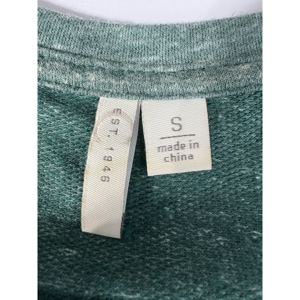 Women's Christmas Tree Long Sleeve Tshirt Green Silver Small Holiday Top - Picture 13 of 13